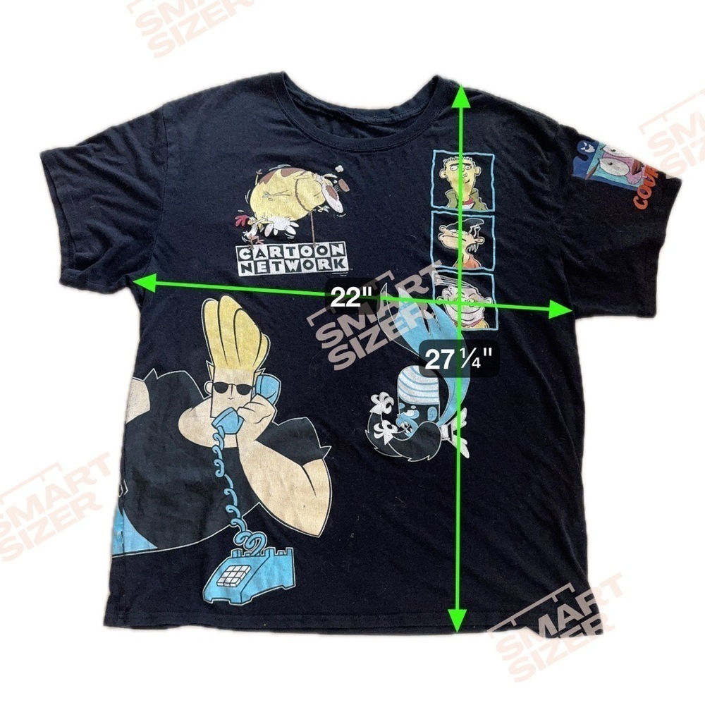 Y2K Vintage Cartoon Network Graphic Tee Johnny Bravo Courage dexter Tshirt ed - Picture 13 of 14